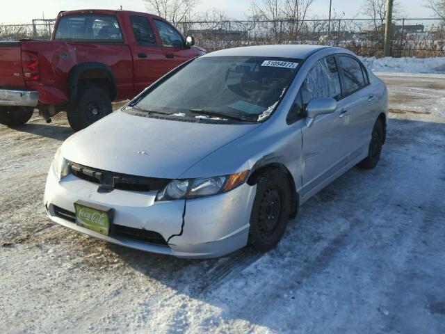 2HGFA16536H006218 - 2006 HONDA CIVIC LX SILVER photo 2