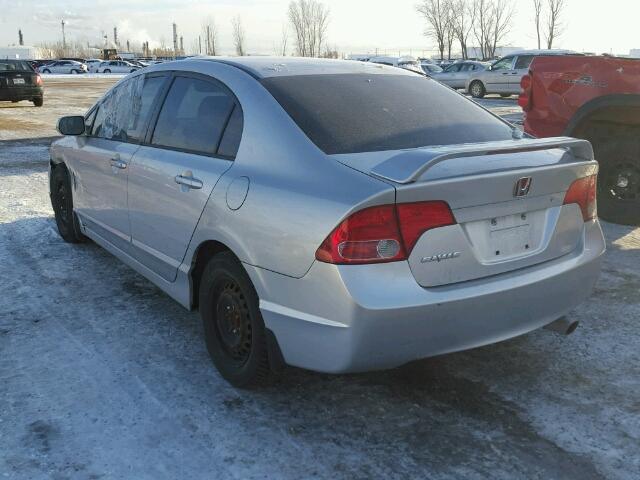 2HGFA16536H006218 - 2006 HONDA CIVIC LX SILVER photo 3