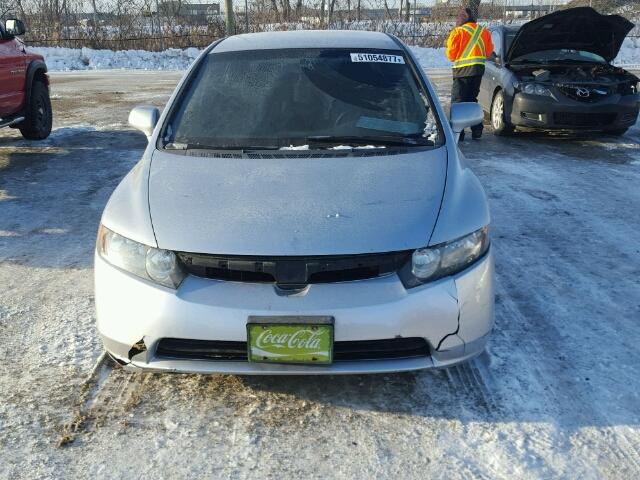 2HGFA16536H006218 - 2006 HONDA CIVIC LX SILVER photo 9