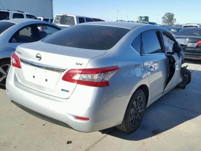 1N4AB7AP5EN850239 - 2014 NISSAN SENTRA S SILVER photo 4