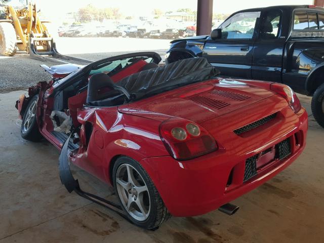 JTDFR320840068566 - 2004 TOYOTA MR2 SPYDER RED photo 3