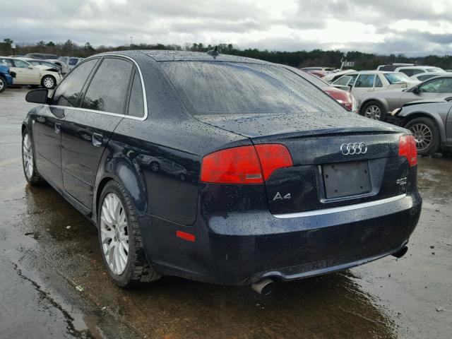 WAUDF78E98A149101 - 2008 AUDI A4 2.0T QU BLACK photo 3