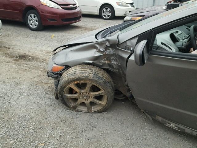 2HGFG12837H553800 - 2007 HONDA CIVIC EX GRAY photo 10