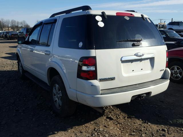 1FMEU7DE5AUA65652 - 2010 FORD EXPLORER X WHITE photo 3