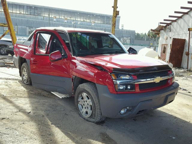 3GNEK13T02G100780 - 2002 CHEVROLET AVALANCHE RED photo 1