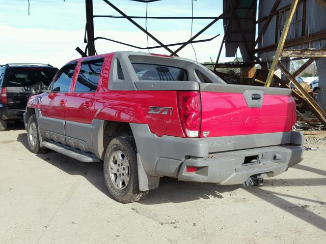 3GNEK13T02G100780 - 2002 CHEVROLET AVALANCHE RED photo 3