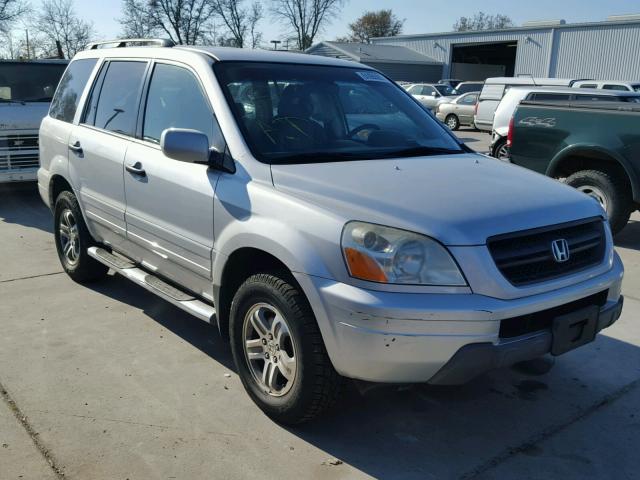 2HKYF18584H558338 - 2004 HONDA PILOT EXL SILVER photo 1