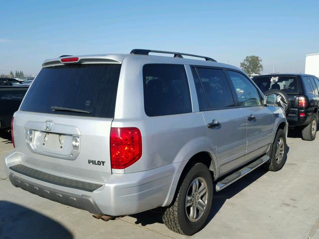 2HKYF18584H558338 - 2004 HONDA PILOT EXL SILVER photo 4