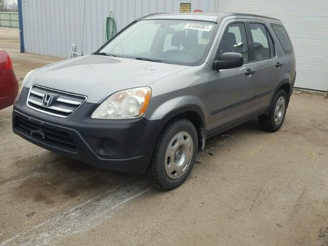 JHLRD78505C054783 - 2005 HONDA CR-V LX SILVER photo 2