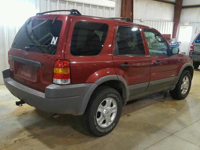 1FMYU04121KF08188 - 2001 FORD ESCAPE XLT RED photo 4