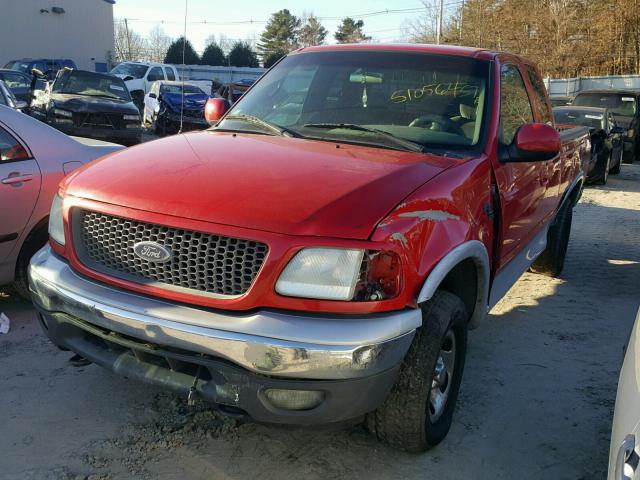 2FTRX18LX1CA36960 - 2001 FORD F150 RED photo 2