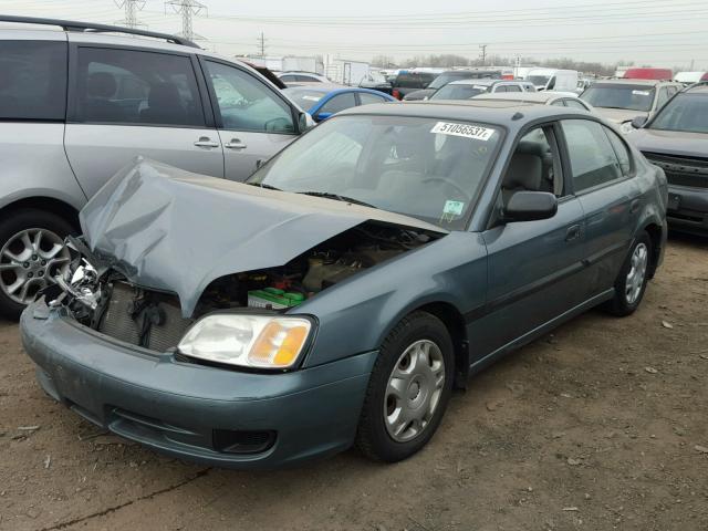 4S3BE635817211587 - 2001 SUBARU LEGACY L GREEN photo 2