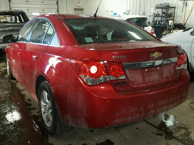 1G1PF5SC2C7184721 - 2012 CHEVROLET CRUZE LT RED photo 3