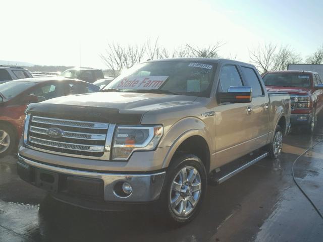 1FTFW1CF7DKF31267 - 2013 FORD F150 SUPER GOLD photo 2