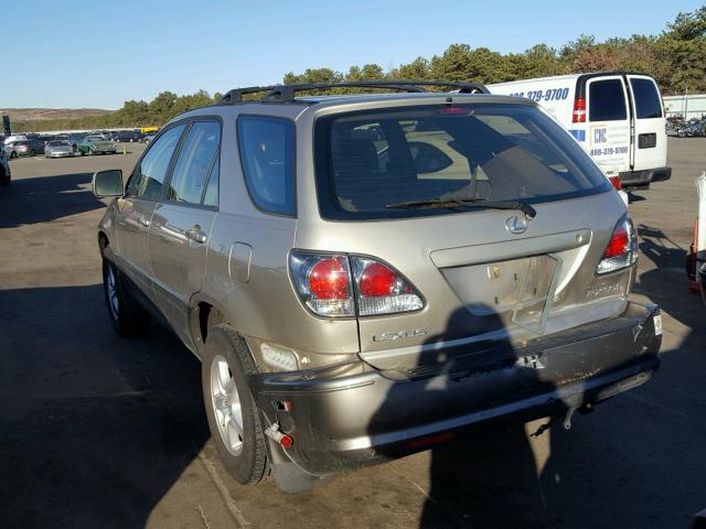 JTJGF10U230159559 - 2003 LEXUS RX 300 GOLD photo 3