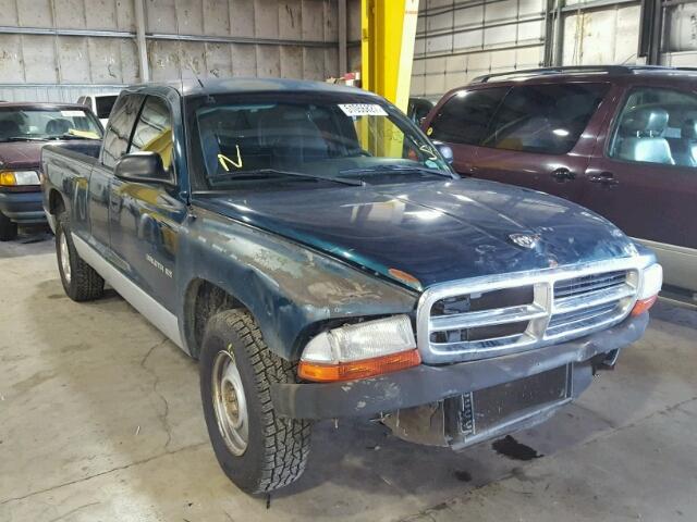 1B7GL22X2XS165882 - 1999 DODGE DAKOTA GREEN photo 1