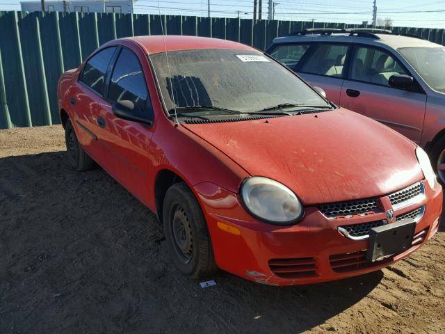 1B3ES26CX5D230255 - 2005 DODGE NEON BASE RED photo 1