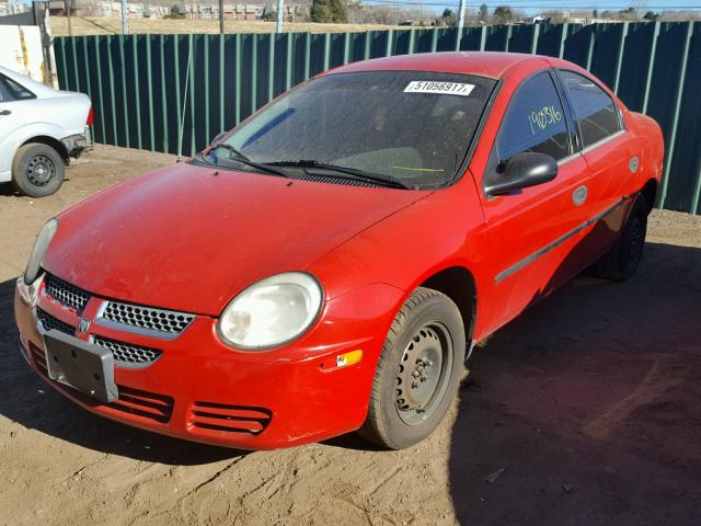 1B3ES26CX5D230255 - 2005 DODGE NEON BASE RED photo 2