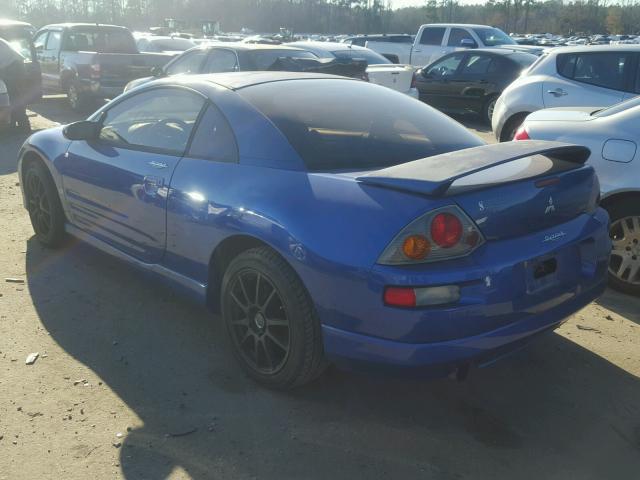 4A3AC84H45E019488 - 2005 MITSUBISHI ECLIPSE GT BLUE photo 3