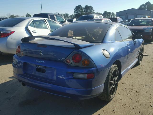 4A3AC84H45E019488 - 2005 MITSUBISHI ECLIPSE GT BLUE photo 4