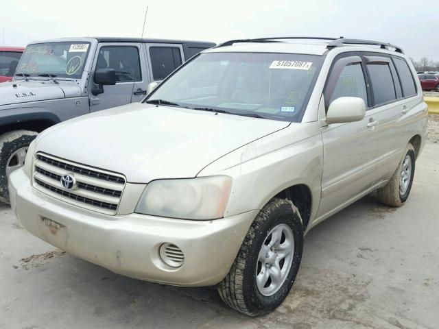 JTEGF21A830072855 - 2003 TOYOTA HIGHLANDER GOLD photo 2