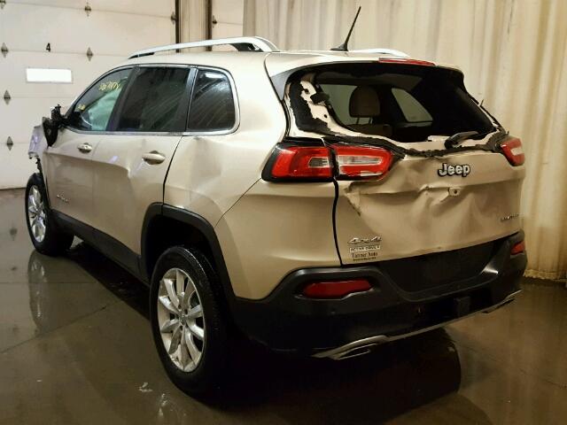 1C4PJMDSXFW532957 - 2015 JEEP CHEROKEE L TAN photo 3