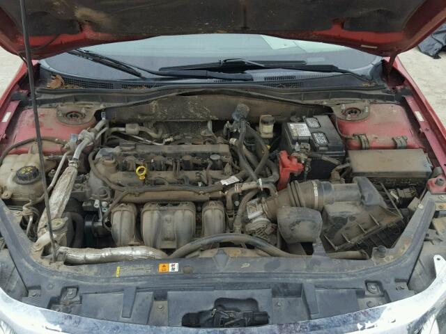 3FAHP0GAXAR416433 - 2010 FORD FUSION S RED photo 7