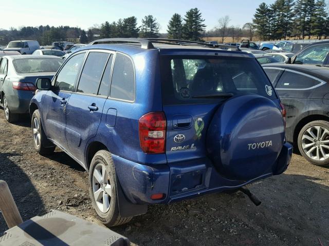 JTEGD20VX40036807 - 2004 TOYOTA RAV4 BLUE photo 3