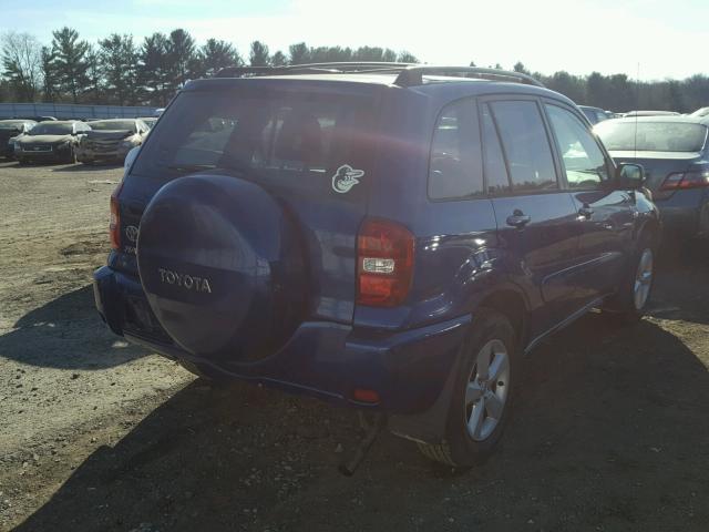 JTEGD20VX40036807 - 2004 TOYOTA RAV4 BLUE photo 4