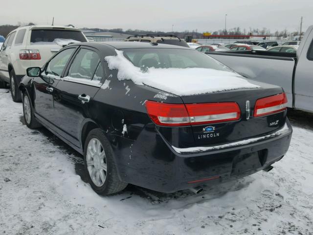 3LNHL2GC6AR604011 - 2010 LINCOLN MKZ BLACK photo 3