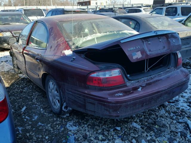 1MEFM55S45A636152 - 2005 MERCURY SABLE LS P RED photo 3