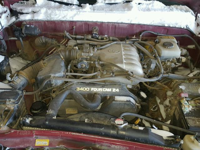 JT3HN86R510336452 - 2001 TOYOTA 4RUNNER SR BURGUNDY photo 7