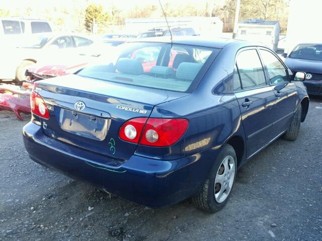 2T1BR32E67C732917 - 2007 TOYOTA COROLLA CE BLUE photo 4