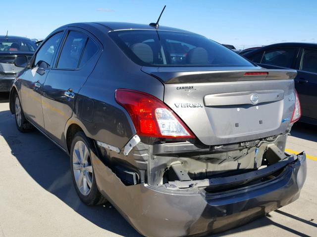 3N1CN7AP3EL824879 - 2014 NISSAN VERSA GRAY photo 3