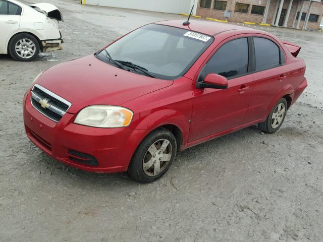 KL1TD56EX9B614211 - 2009 CHEVROLET AVEO LS RED photo 2