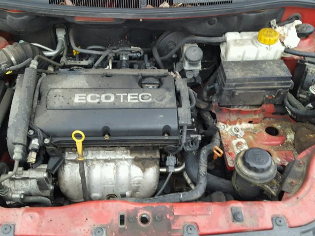 KL1TD56EX9B614211 - 2009 CHEVROLET AVEO LS RED photo 7