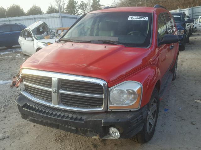 1D4HB48266F165554 - 2006 DODGE DURANGO SL RED photo 2