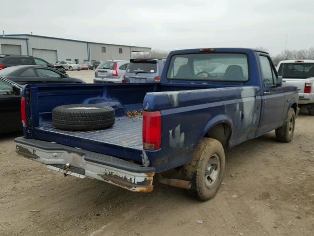 1FTEF15YXTLB53285 - 1996 FORD F150 BLUE photo 4