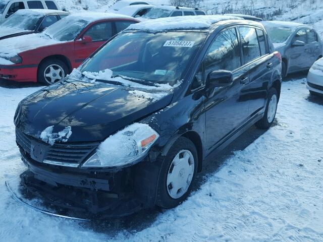 3N1BC13E49L370271 - 2009 NISSAN VERSA S BLACK photo 2