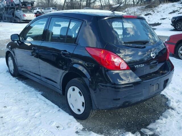 3N1BC13E49L370271 - 2009 NISSAN VERSA S BLACK photo 3