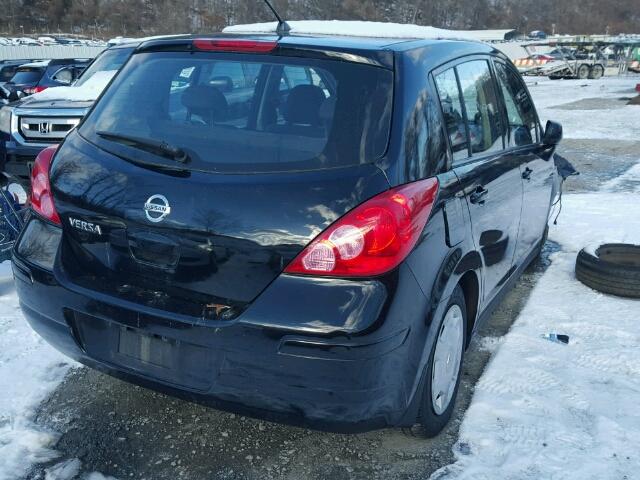 3N1BC13E49L370271 - 2009 NISSAN VERSA S BLACK photo 4