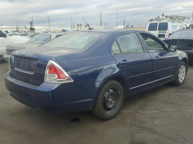 3FAHP06Z07R195215 - 2007 FORD FUSION S BLUE photo 4