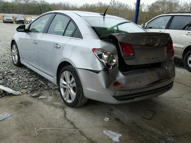 1G1PH5S95B7233312 - 2011 CHEVROLET CRUZE LTZ SILVER photo 3