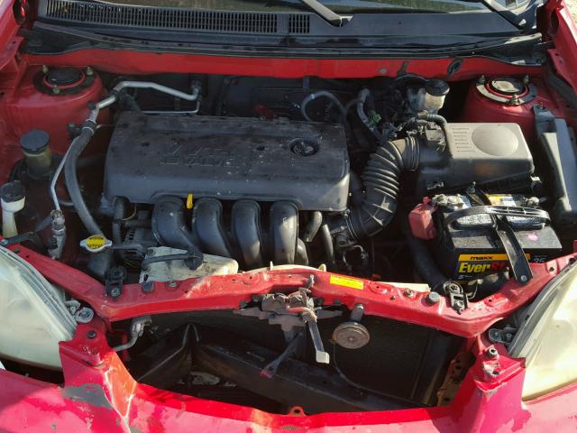 2T1KR32E85C367394 - 2005 TOYOTA COROLLA MA RED photo 7