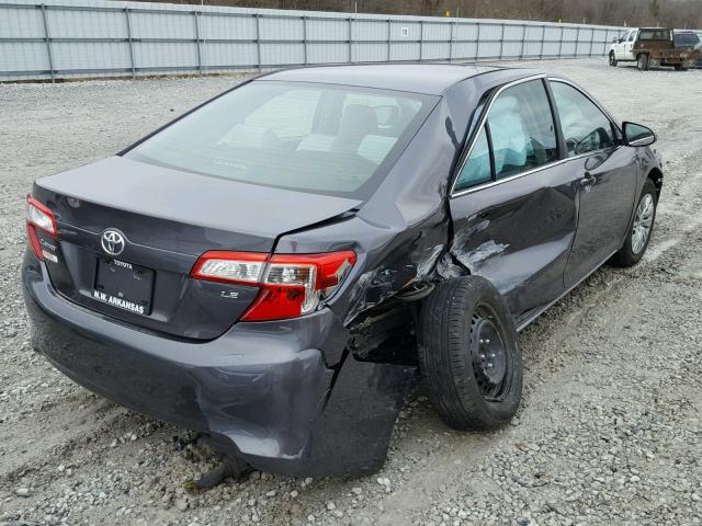 4T4BF1FK6ER432292 - 2014 TOYOTA CAMRY L GRAY photo 4