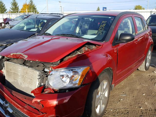 1B3HB48A69D132334 - 2009 DODGE CALIBER SX RED photo 2