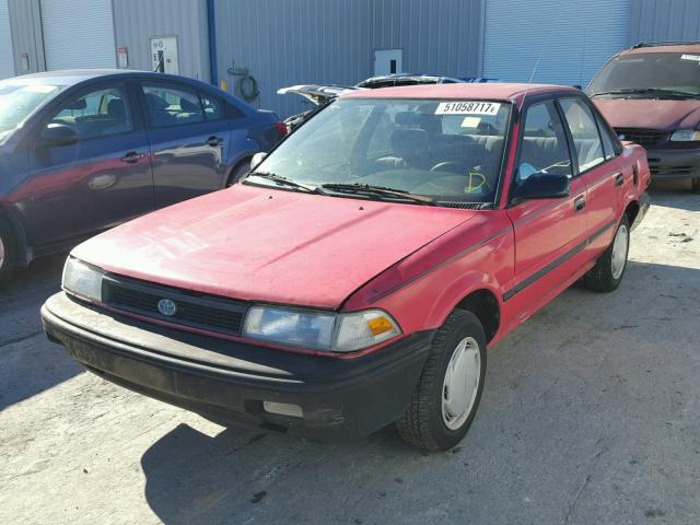 1NXAE94A6MZ237146 - 1991 TOYOTA COROLLA DL RED photo 2