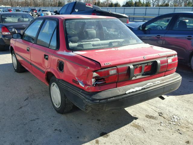 1NXAE94A6MZ237146 - 1991 TOYOTA COROLLA DL RED photo 3