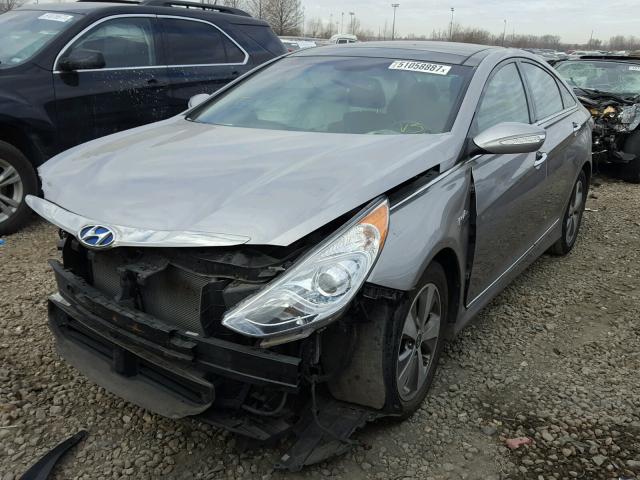 KMHEC4A44CA054787 - 2012 HYUNDAI SONATA HYB SILVER photo 2