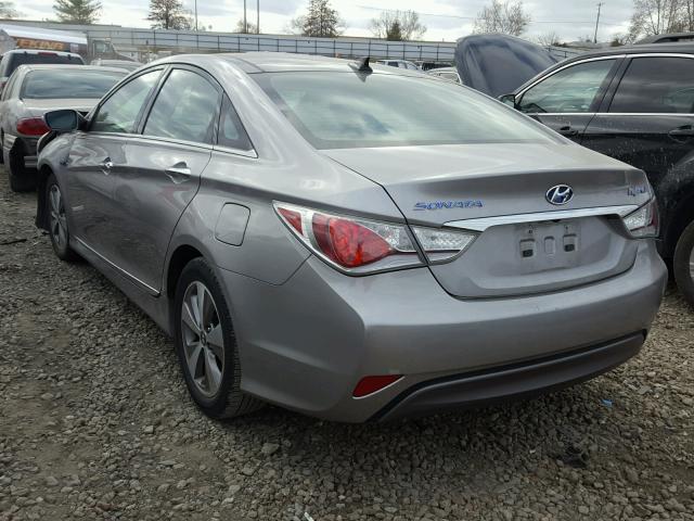 KMHEC4A44CA054787 - 2012 HYUNDAI SONATA HYB SILVER photo 3